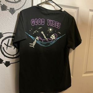 Good vibes skeleton call your mother shirt